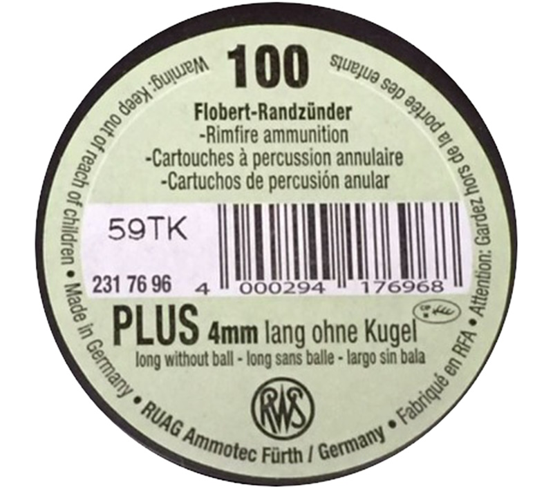 RWS Randzünder Mod. 4mm lang PLUS Zimmerstutzen