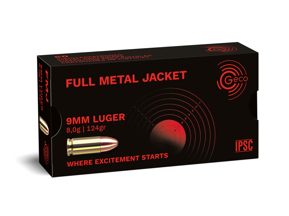 GECO 9 mm Luger Full Metal Jacket 8,0 g - 124 gr