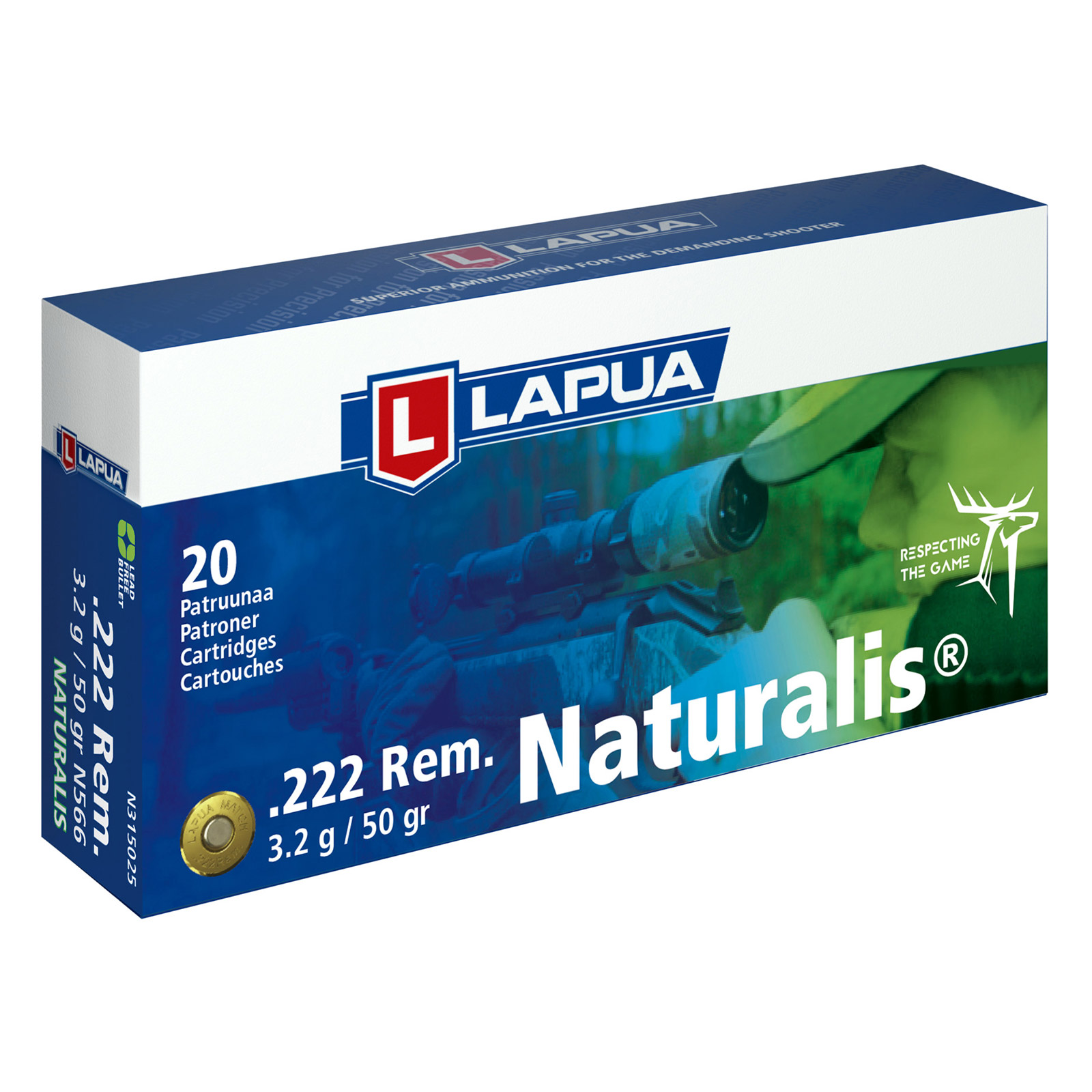 Lapua Patrone Mod. .222 Rem / Naturalis