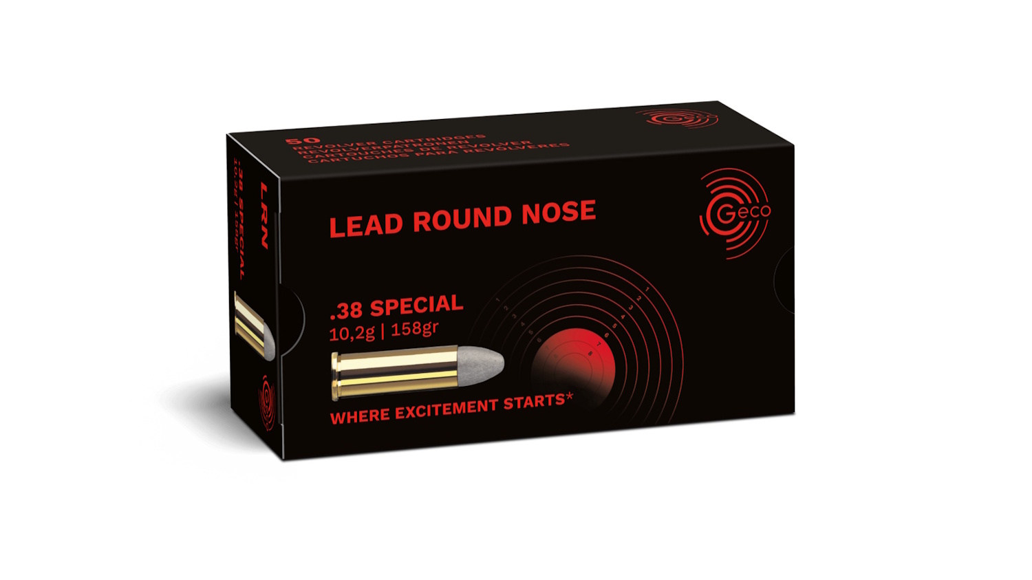 GECO .38 Special lead round nose 10,2g.